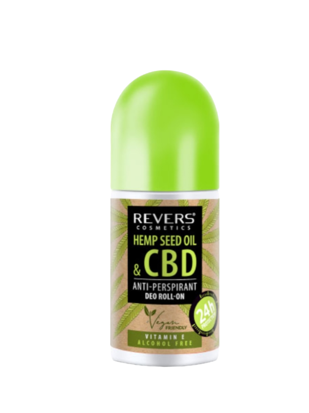 Rutulinis antiperspirantas REVERS HEMP SEED & CBD, 50 ml