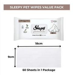 Drėgnos servetėlės gyvūnams Sleepy Pet Care 60 vnt.