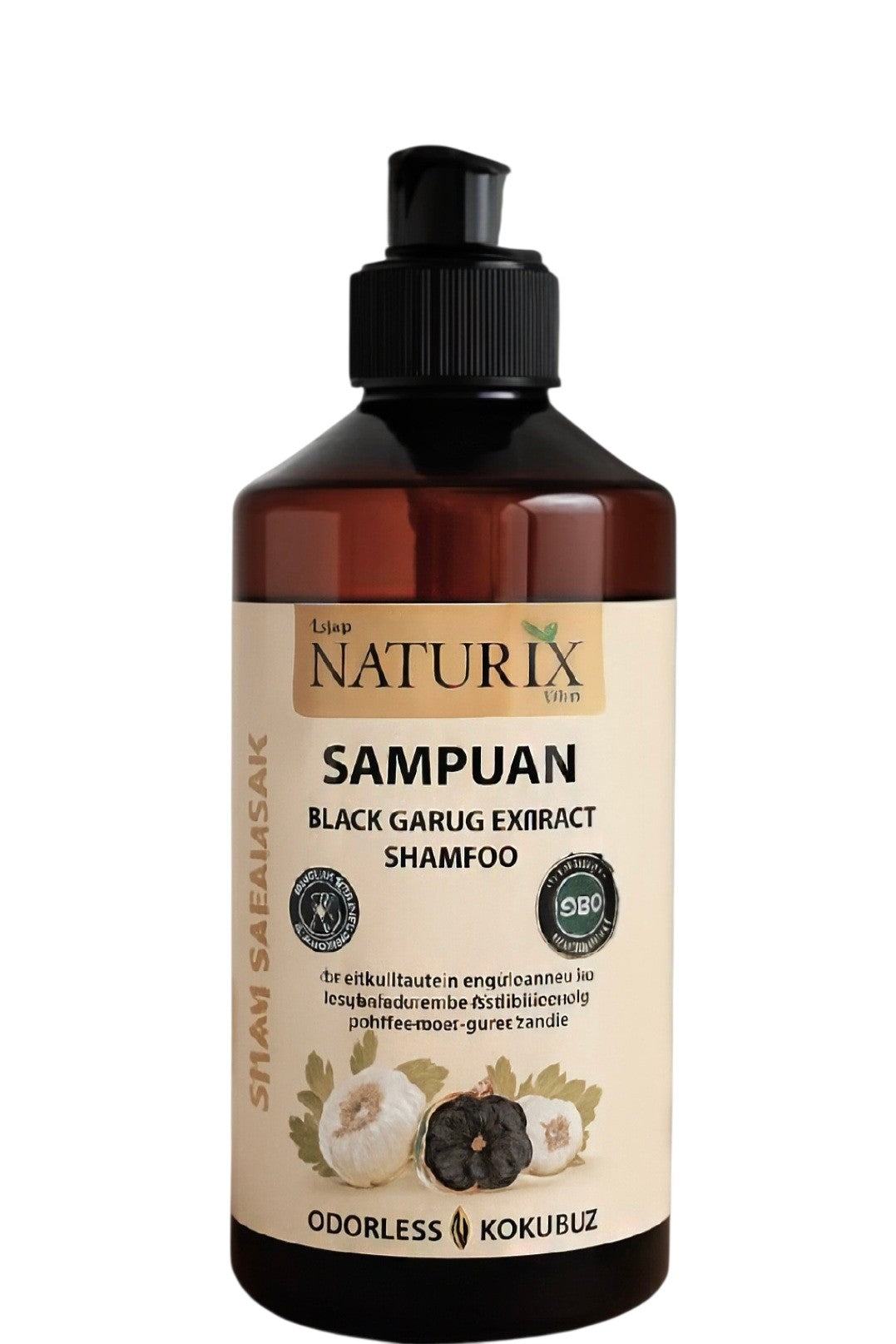 NATURIX Organix Black Garlic Extract Shampoo – šampūnas su juodųjų česnakų ekstraktu 600ml.