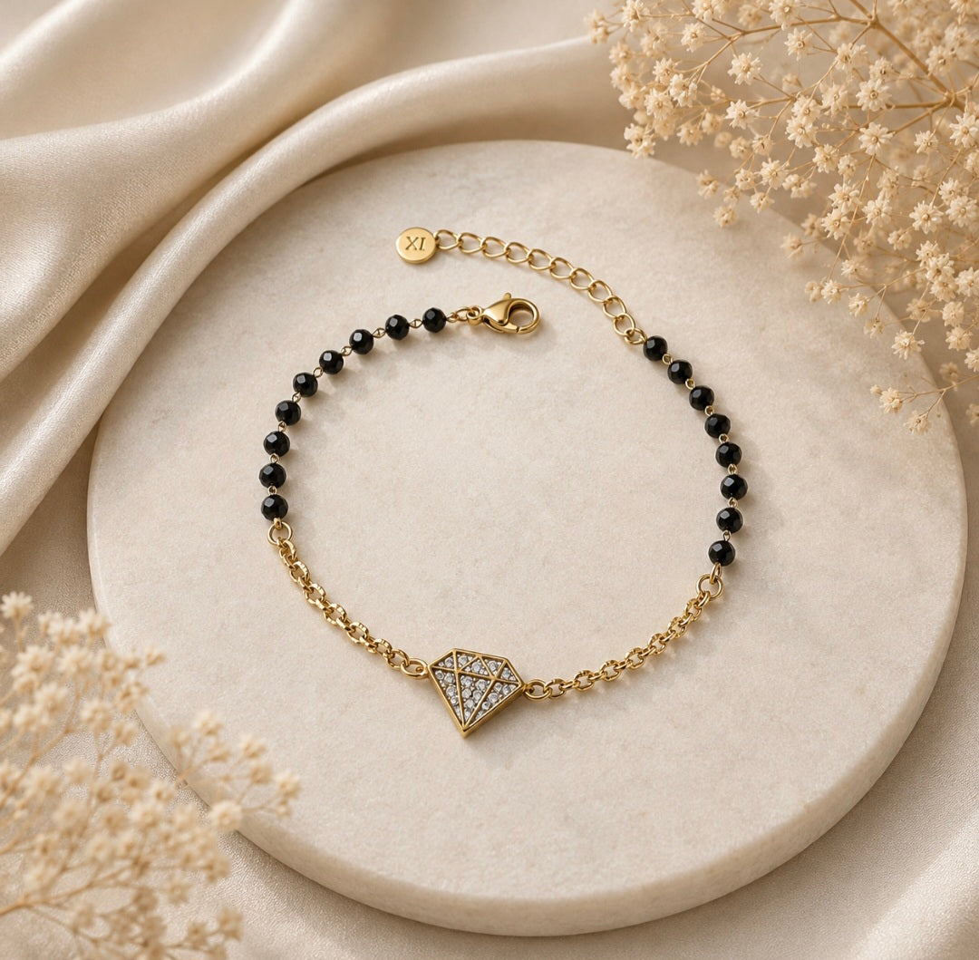 Apyrankė nerūdijančio plieno „Diamond Black“ APR-003