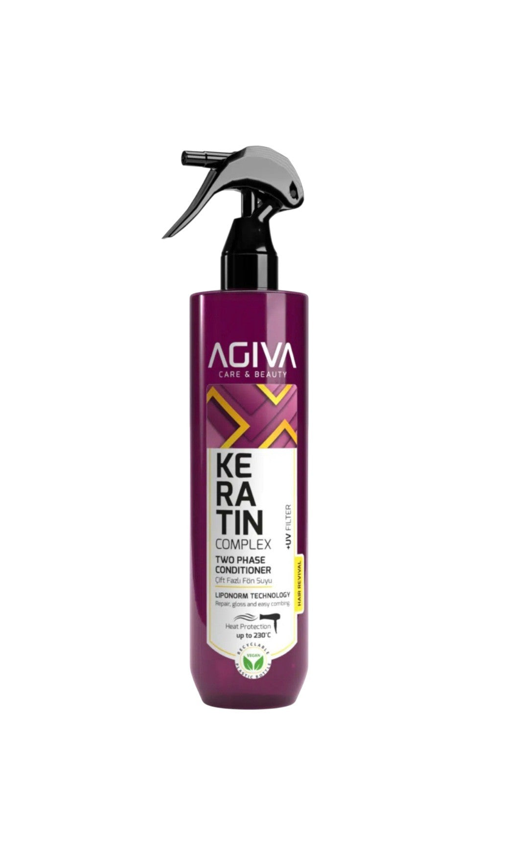 AGIVA dvifazis plaukus atstatomasis purškiamas kondicionierius KERATIN COMPLEX, 400ml